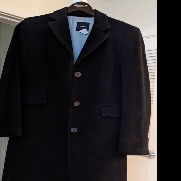 J. Crew wool coat - size 4 - black overcoat - Picture 1 of 7